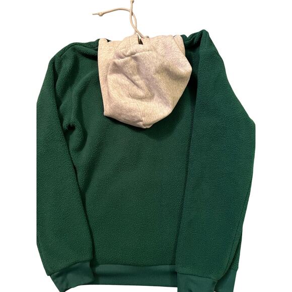 Adidas Green Collegiate Crest Pullover Fleece Hoodie With Crest US Men sz small. - Picture 2 of 7
